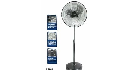 Goldmaster GM-7990 Polar 20" Salınımlı Hız Ayarlı 130 Watt Sanayi Tipi Ayaklı Vantilatör