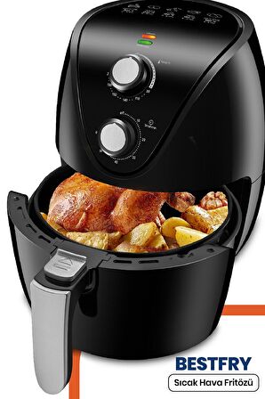 Bestfry 4.5 Litre Airfryer Yağsız Kızartma Sıcak Hava Fritöz