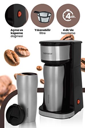 Gold Master Gm-7365 Solo Gri Filtre Kahve Makinesi