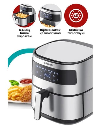 Gold Master GM-7482 Premio 5.4 lt Yağsız Airfryer Inox