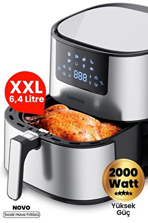 Gold Master GM-7483 Novo 6.4 lt Yağsız Airfryer Inox