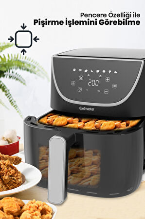 Gold Master Gustofry 5.7 lt Yağsız Airfryer Siyah