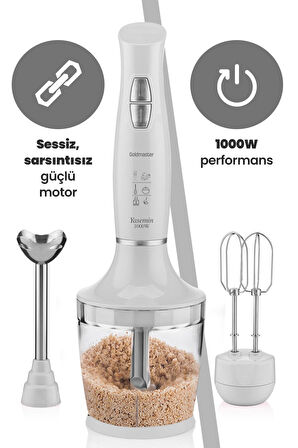 Goldmaster Yasemin Blender Set (Gm 7240) Beyaz