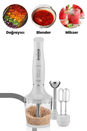 Goldmaster Yasemin Blender Set (Gm 7240) Beyaz