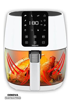 Gold Master GM-7491 Cenova 4.1 lt Yağsız Airfryer Beyaz