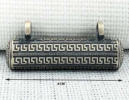 Büyük Boy Cevşeni Kebir Dualı 925 Ayar Gümüş Erkek Kolye