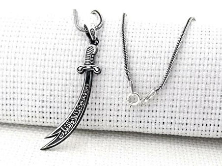 Zulfikar  Tasarımlı 925 Ayar Gümüş Erkek Kolye