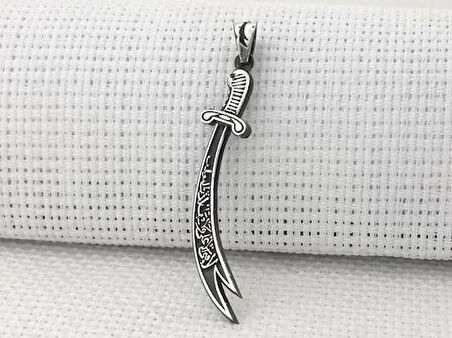 Zulfikar  Tasarımlı 925 Ayar Gümüş Erkek Kolye Ucu