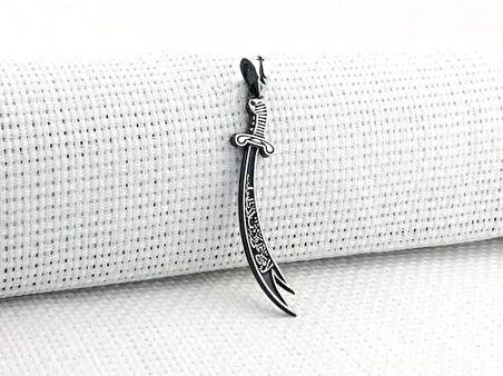 Zulfikar  Tasarımlı 925 Ayar Gümüş Erkek Kolye Ucu