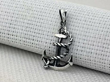 Denizci Çapa  925 Ayar Gümüş Erkek Kolye Ucu