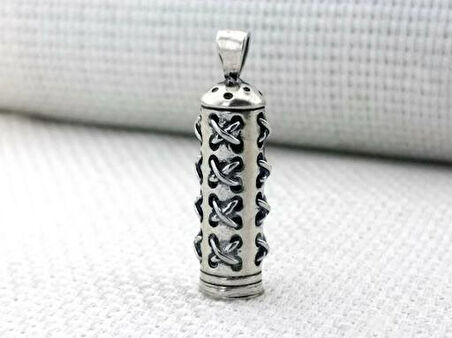 Dügüm Motifli Cevşeni Kebir Dualı 925 Ayar Gümüş Erkek Kolye Ucu