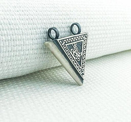 Osmanlı Tugra  Cevşeni Kebir Dualı Orta Boy  925 Ayar Gümüş Erkek Kolye Ucu