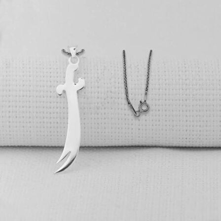 Zulfikar  Tasarımlı 925 Ayar Gümüş Erkek Kolye