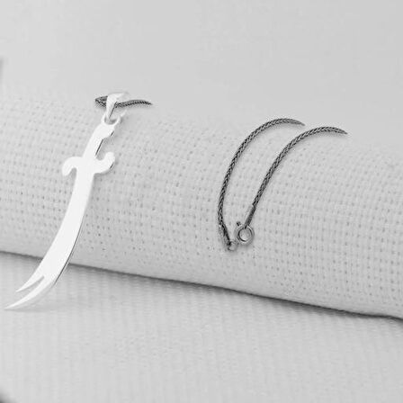 Zulfikar  Tasarımlı 925 Ayar Gümüş Erkek Kolye