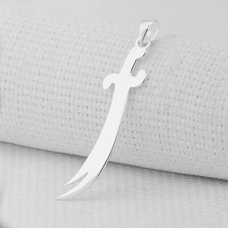 Zulfikar  Tasarımlı 925 Ayar Gümüş Erkek Kolye Ucu