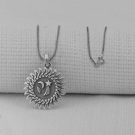 Galaksi Tasarımlı 925 Ayar Gümüş Erkek Kolye