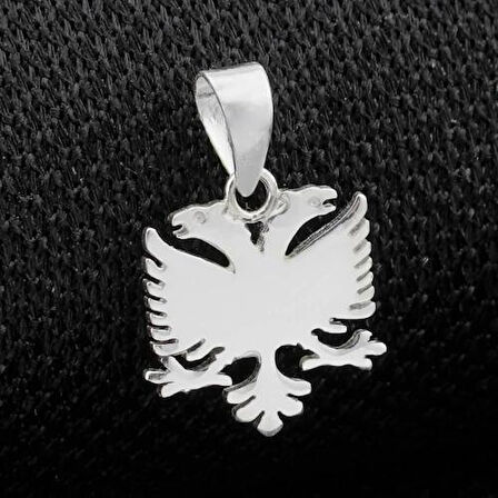 Çift Başlı Kartal 925 Ayar Gümüş Erkek Kolye Ucu