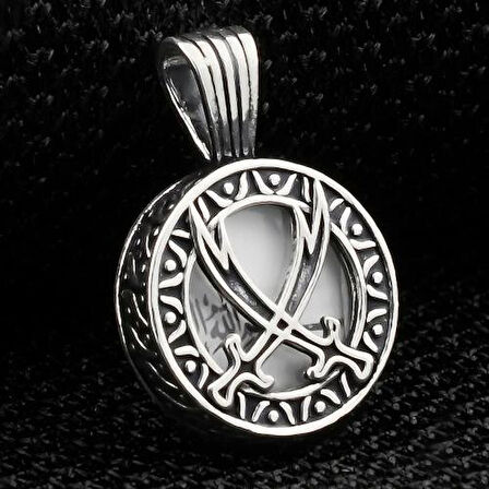 Zülfikar Figürlü Dualı 925 Ayar Gümüş Erkek Kolye Ucu