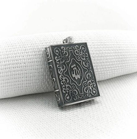 Allah Yazılı Cevşeni Kebir Dualı 925 Ayar Gümüş Erkek Kolye Ucu