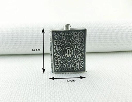 Allah Yazılı Cevşeni Kebir Dualı 925 Ayar Gümüş Erkek Kolye Ucu