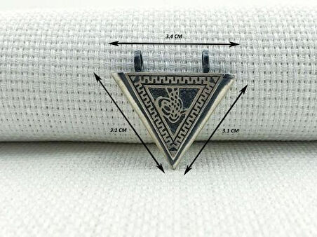 Osmanlı Tugralı Orta Boy Cevşeni Kebir Dualı 925 Ayar Gümüş Erkek Kolye  Ucu