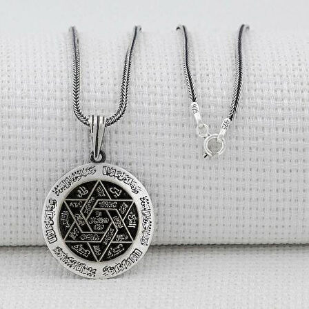 Özel İsmi Azam Duası 925 Ayar Gümüş Erkek Kolye