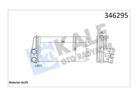Psa Kalorıfer Radyatoru P307 Et3j4 (1,4 16v), Tu5jp4 (1,6 16v) Ew10j4 (2,0 16v) < 2006 Standart Sogutma - Kale 346295
