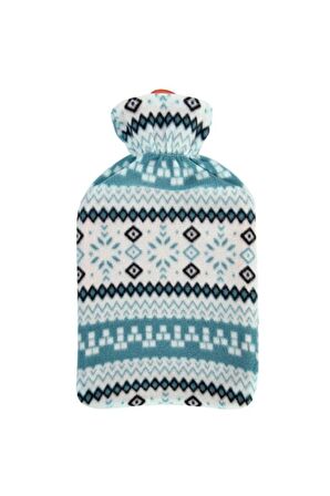 VICHY POLAR KILIFLI SICAK SU TORBASI TERMOFOR DOKUMA DESENLİ 2 LT