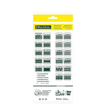 PACIFIC SİYAH YAPIŞKANLI KEÇE (25mm x 25mm)