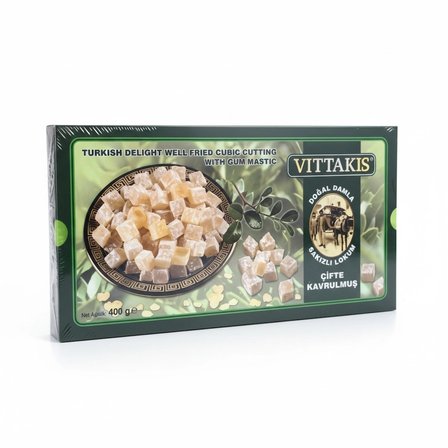 Doğal Damla Sakızlı Çifte Kavrulmuş Lokum 400 Gr.