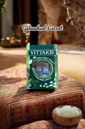 Doğal Damla Sakızlı Lokum Çifte Kavrulmuş Lokum 75 gr.