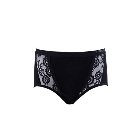 Blackspade Kadın Büyük Beden Slip Külot Dantelli Private 1316 - Siyah