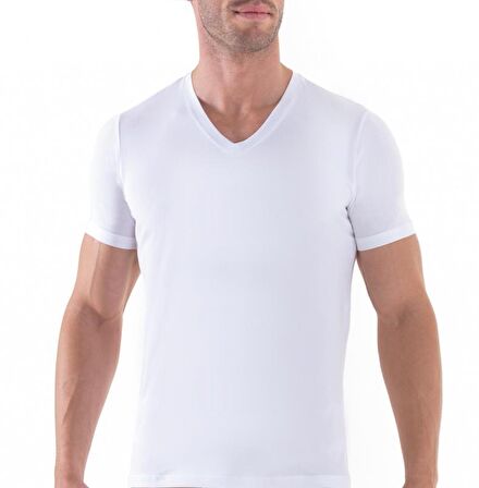 Blackspade Beyaz Erkek Fanila 9508 V-Neck