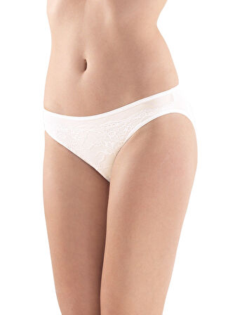 Blackspade 1345 Kadın Comfort Classics Dantel Slip Krem
