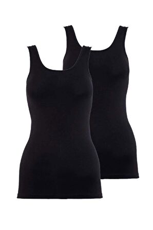 Blackspade 1590 2'li Paket Kadın %97 Pamuklu Kalın Askılı Atlet