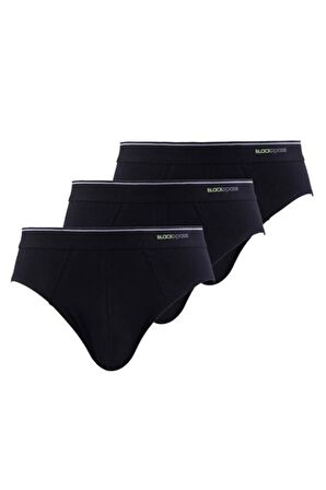 Erkek Slip 3'lü Paket Tender Cotton 9672 - Siyah
