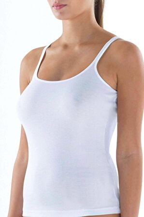 Blackspade 2'li Paket Kadın %96 Organik Pamuk ( Cotton ) Ribana Fine Atlet