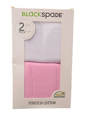 Blackspade Çok Renkli Kız Çocuk Yuvarlak Yaka Askılı Düz İç Giyim Atlet 42-1296-2 Pack Spa