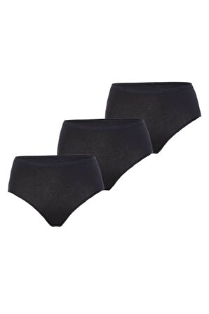 Blackspade Kadın %95 Pamuklu 3'lü Ekonomik Paket Yüksek Bel Külot