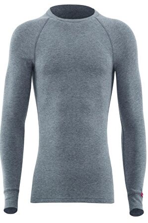 Blackspade Yuvarlak Yaka Füme Melanj Erkek Termal Üst İçlik