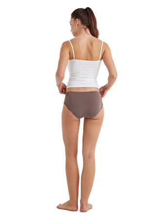 Blackspade 1448 Kahverengi Modal Dantelli Slip