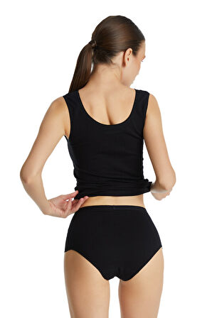 Blackspade 1333 Kadın Private Dantel Midi Slip Siyah