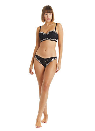 Blackspade Kadın Siyah Straplez Dantelli Sütyen 51007