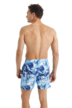 Blackspade 10414 Erkek Denim Etkisi Baskılı Şort Mayo