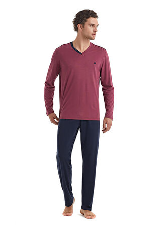 Blackspade Bordo Erkek Pijama Takımı 40090