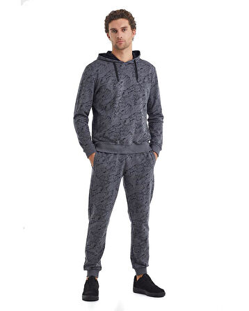 Blackspade Erkek Antrasit Kapüşonlu Sweatshirt 40075