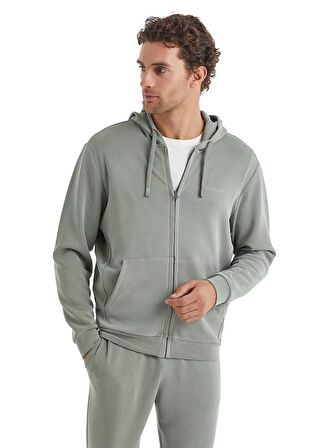 Blackspade Erkek Yeşil Fermuarlı Sweatshirt 40070 