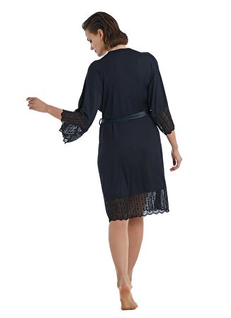 Blackspade Düz Siyah Kadın Sabahlık 51300