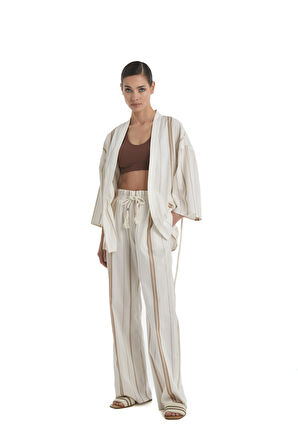 Blackspade Kadın Bej Kimono 60402 