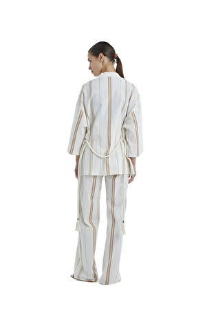 Blackspade Kadın Bej Kimono 60402 